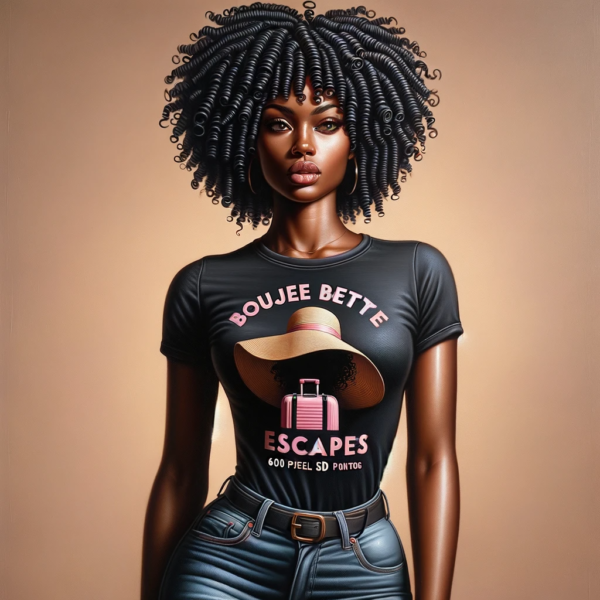 Woman with curly hair wearing a graphic tee.